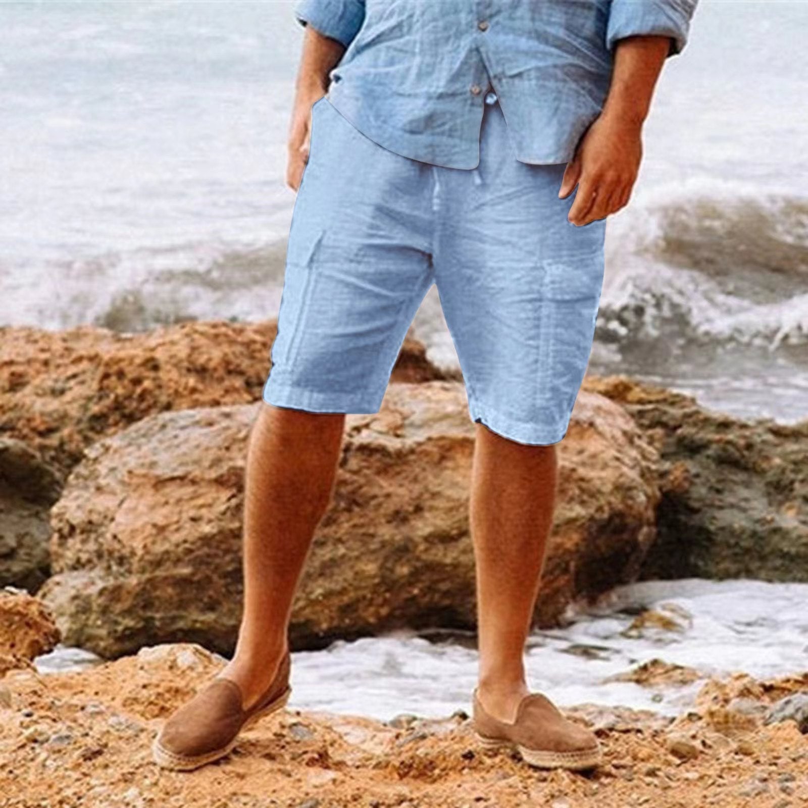 Liam | Men's Linen Shorts in Casual Summer Style