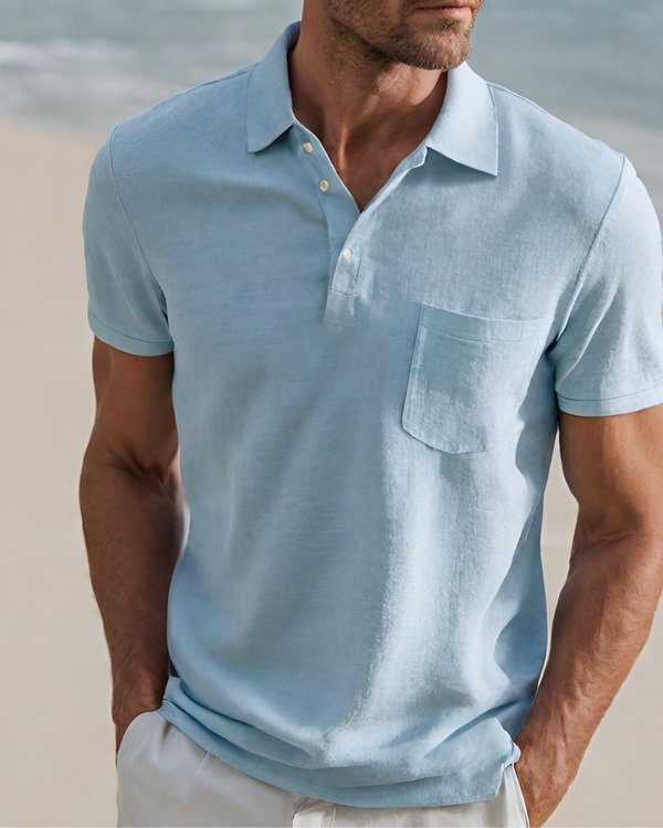 Hugo | Men's Luxury Linen Polo Shirt