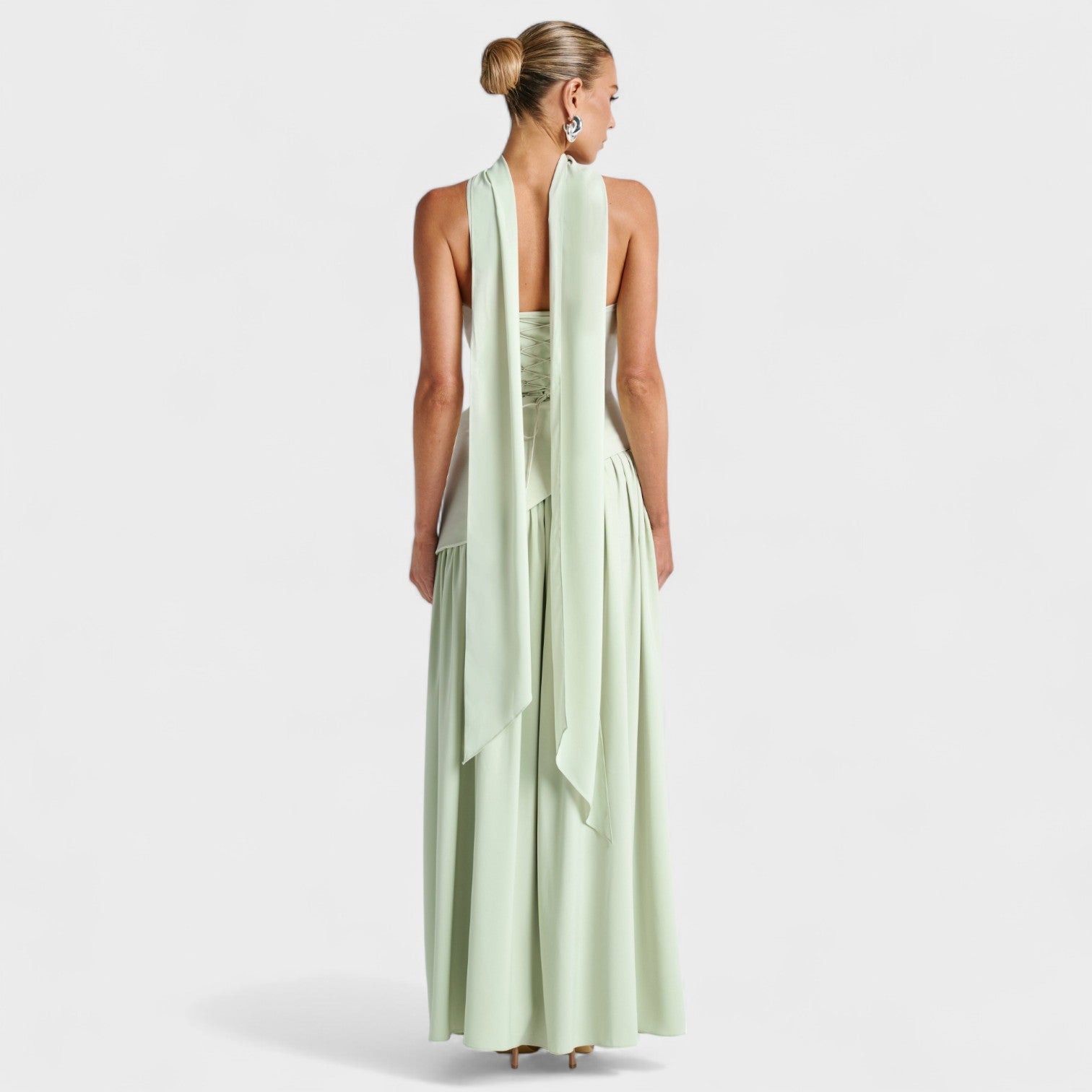 Asymmetric Mint Cocktail Dress with Elegance