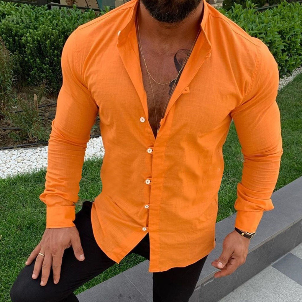 Angus | Men's Solid Linen Shirt