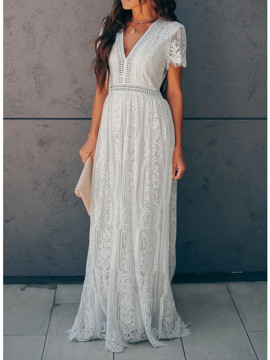 Woman's Short-Sleeve Summer Dress for Effortless Casual Style