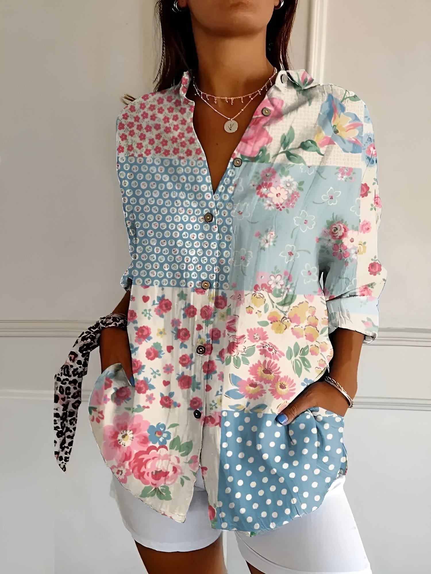 Ruby | Elegant Women's Long Sleeve Button Down Shirt