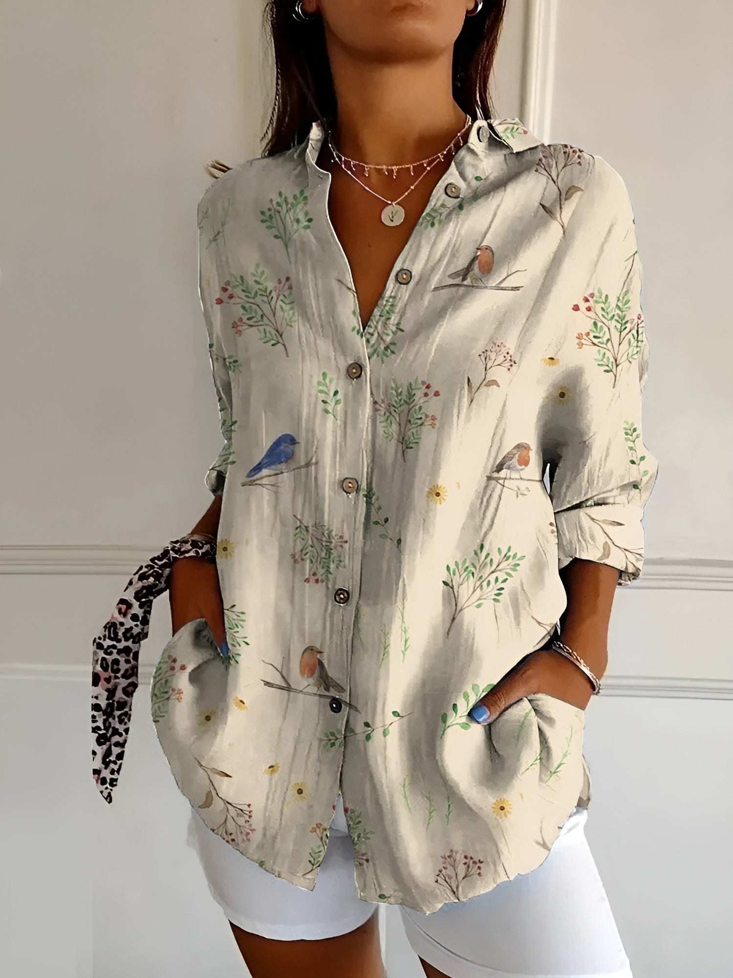 Ruby | Elegant Women's Long Sleeve Button Down Shirt