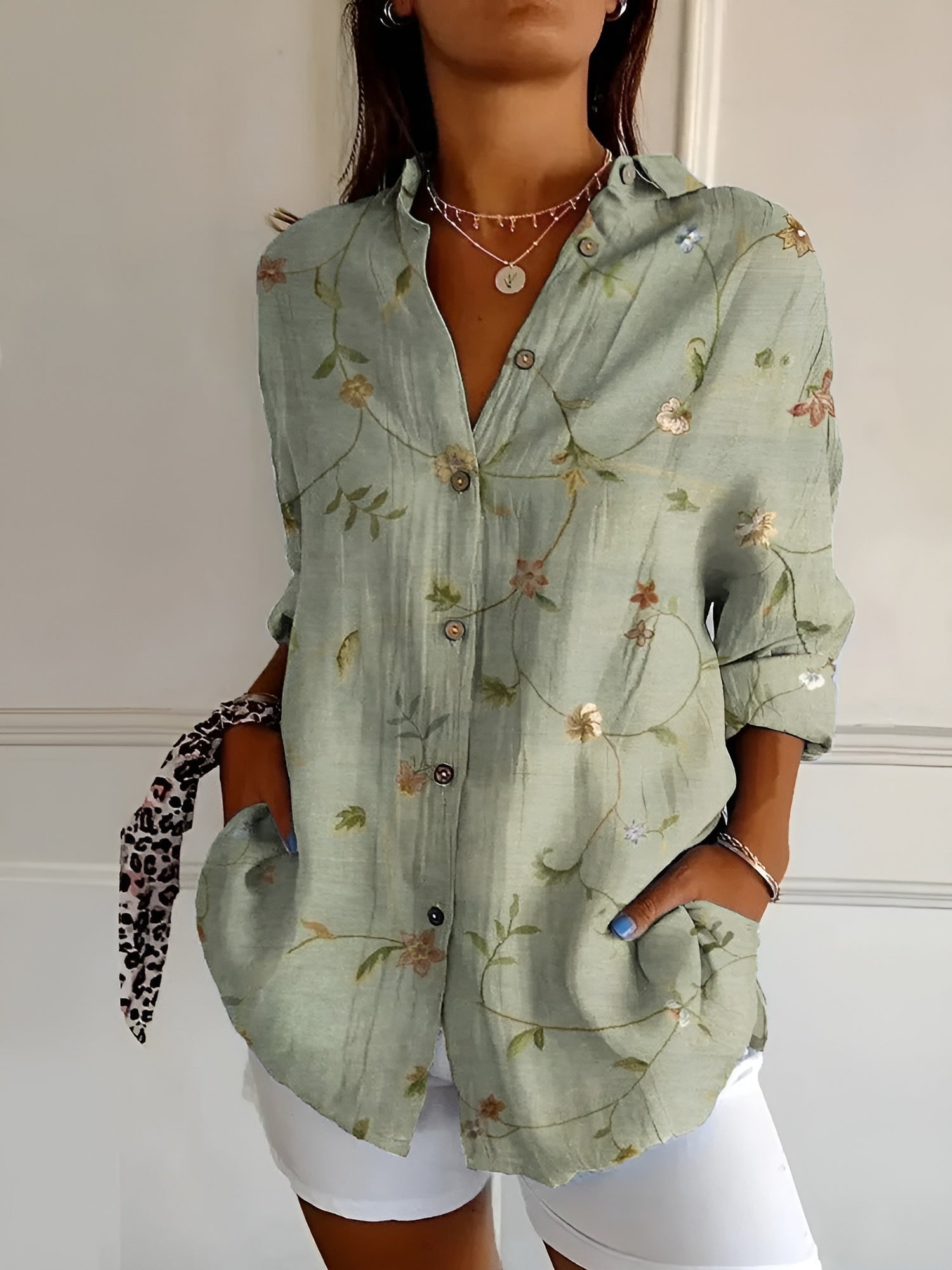 Ruby | Elegant Women's Long Sleeve Button Down Shirt