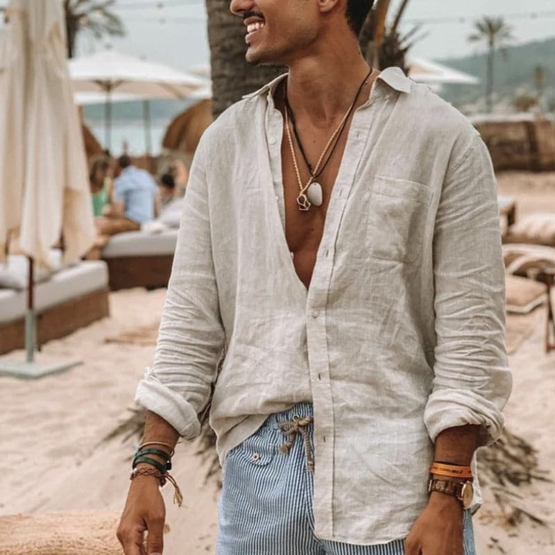 Oliver | Men's Linen Long-Sleeve Casual Shirt