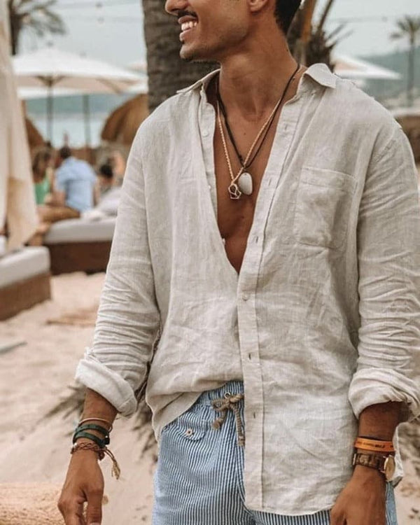 Oliver | Men's Linen Long-Sleeve Casual Shirt